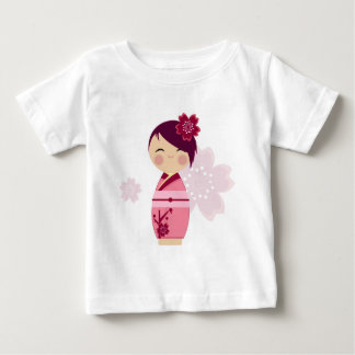 T-shirt Pour Bébé Kokeshi Sakura Baby Tee