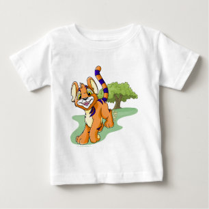 T-shirt Pour Bébé Kougra orange aventureux sur l'île de mystère