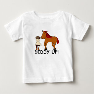 T-shirt Pour Bébé KRW mignonne Giddy Up Horsie Baby Cowboy