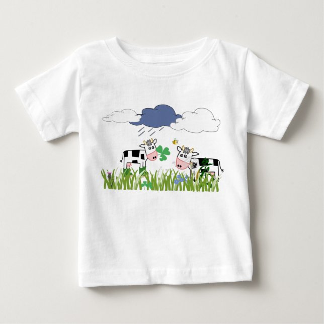 T-shirt Pour Bébé Kühe auf der Weide (Devant)