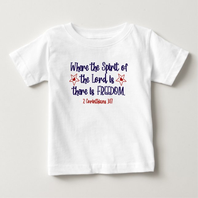 T-shirt Pour Bébé La Bible chrétienne patriotique contre la liberté (Devant)