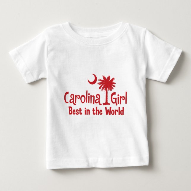 T-shirt Pour Bébé La Carolina Rouge la meilleure fille au monde (Devant)