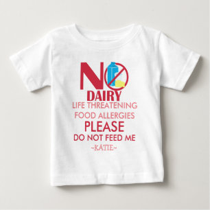 T-shirt Pour Bébé La chemise d'allergie de laiterie, ne m'alimentent