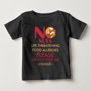 T-shirt Pour Bébé La chemise d'allergie d'écrou, ne m'alimentent pas