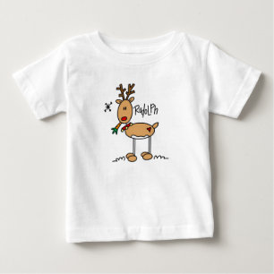 T-shirt Pour Bébé La chemise flairée rouge de renne