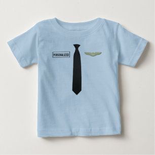 T-shirt Pour Bébé La chemise pilote personnalisée, aviation badine