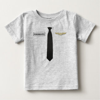 T-shirt Pour Bébé La chemise pilote personnalisée, aviation badine