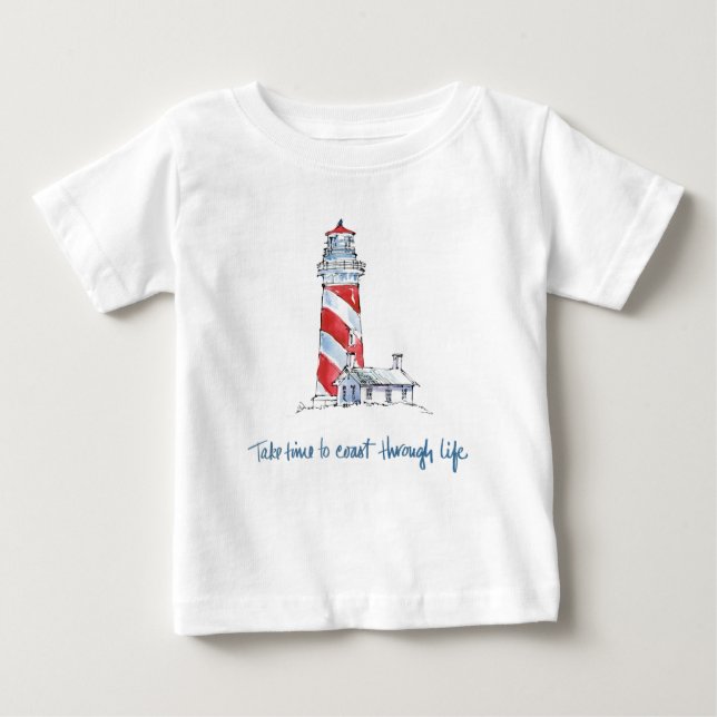T-shirt Pour Bébé La citation côtière | prennent du temps de marcher (Devant)