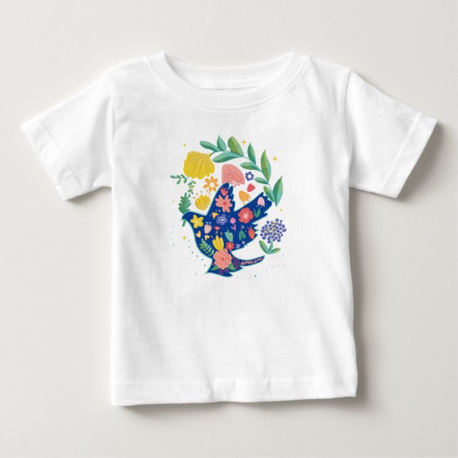 T-shirt Pour Bébé La colombe de la paix (Devant)