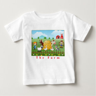 T-shirt Pour Bébé La ferme et les animaux de ferme  