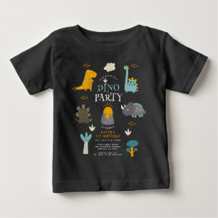 T-shirt Pour Bébé La fête du premier anniversaire du garçon des Dino