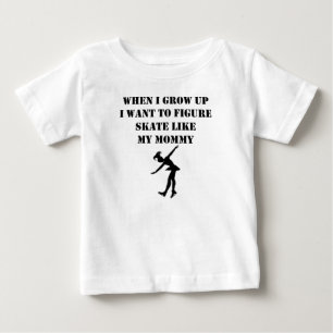 T-shirt Pour Bébé La figure patin aiment ma maman