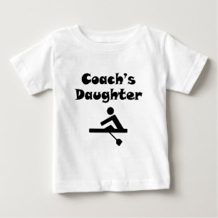 T-shirt Pour Bébé La fille de l'entraîneur d'aviron