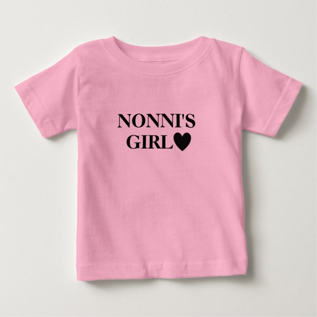 T-shirt Pour Bébé La fille de Nonni (Devant)