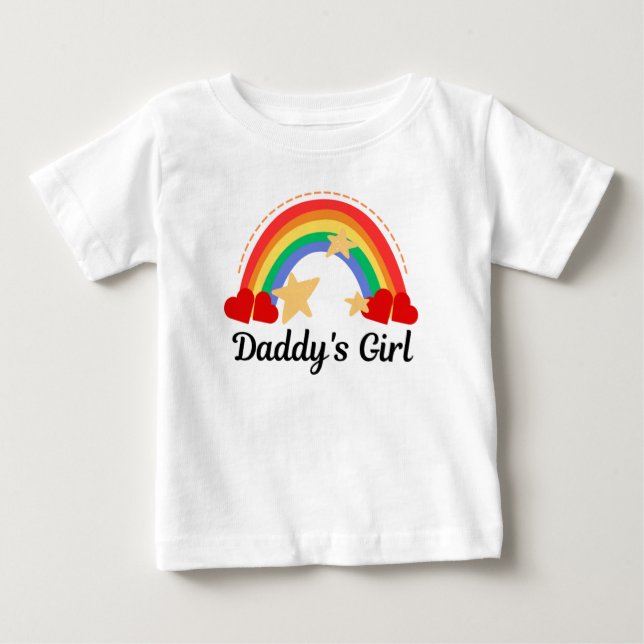 T-shirt Pour Bébé La fille de papa (Devant)