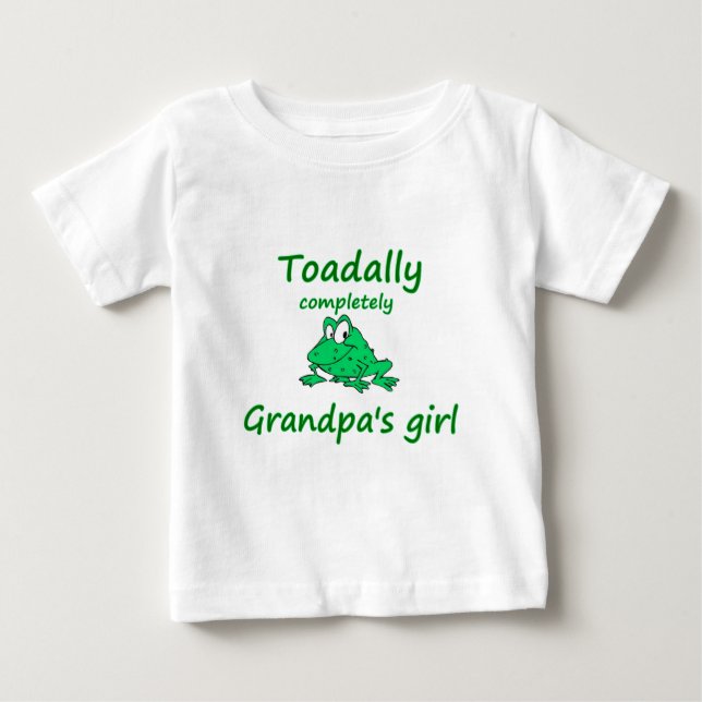 T-shirt Pour Bébé la fille du grand-papa (Devant)
