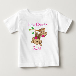 T-shirt Pour Bébé La fille Monkeys le petit cousin