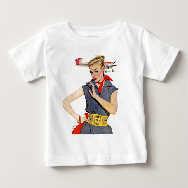 T-shirt Pour Bébé La fille qui a volé des avions (Devant)
