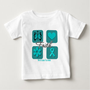 T-shirt Pour Bébé La foi inspire le cancer des ovaires