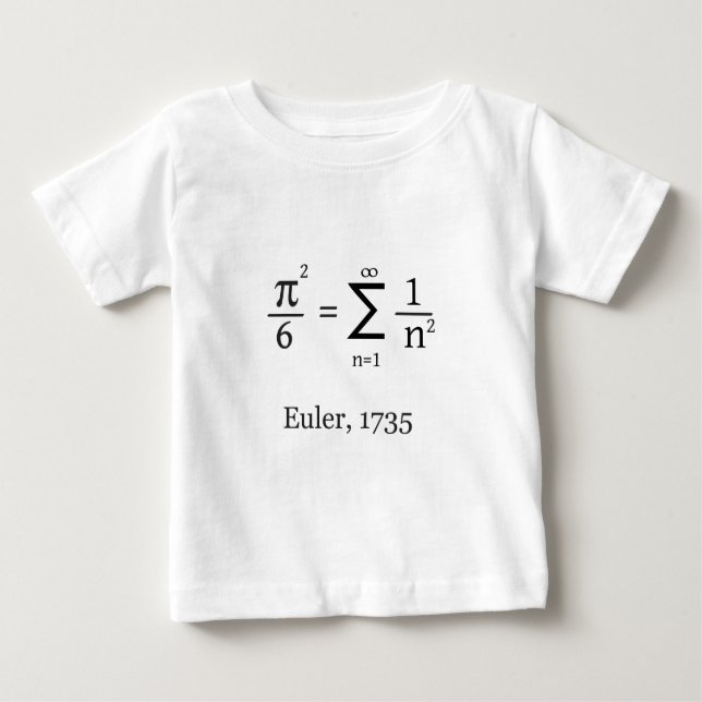 T-shirt Pour Bébé La formule d'Euler pour pi (Devant)