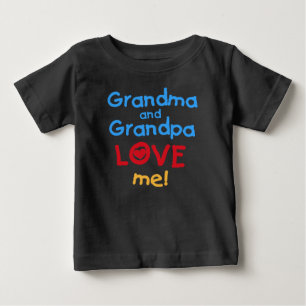 T-shirt Pour Bébé La grand-maman et le grand-papa m'aiment