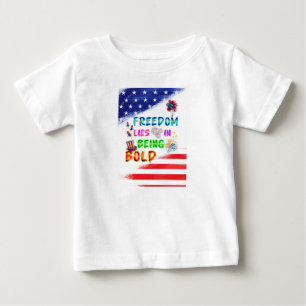 T-shirt Pour Bébé La liberté se trouve dans l'audace du Jersey