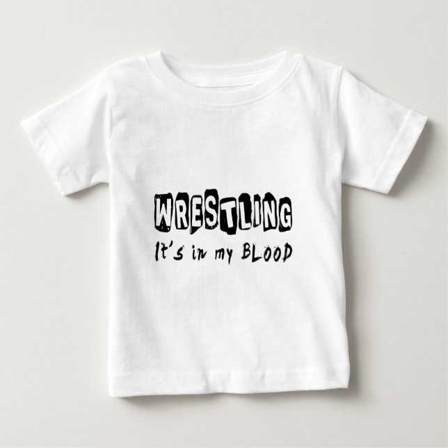 T-shirt Pour Bébé La lutte de lui est dans mon sang (Devant)