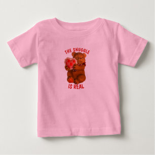 T-shirt Pour Bébé La lutte est un vrai ours avec coeur