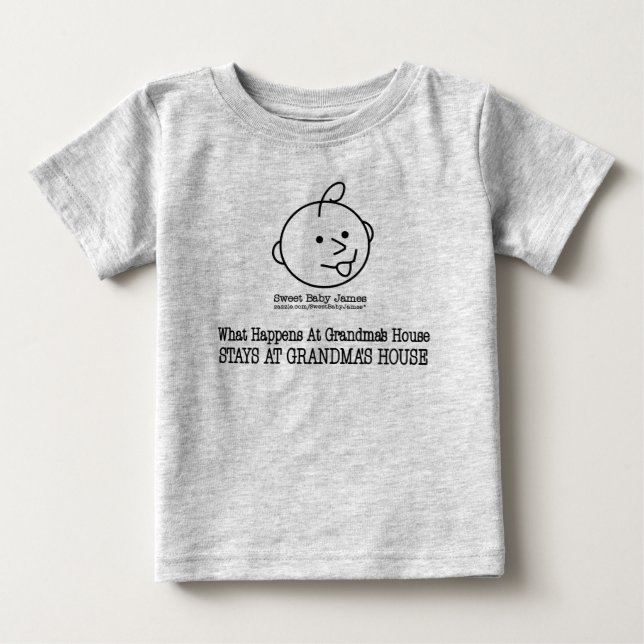 T-SHIRT POUR BÉBÉ LA MAISON DE LA GRAND-MAMAN (Devant)