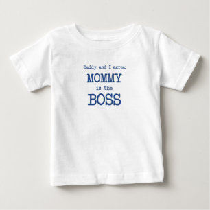 T-shirt Pour Bébé La maman est le patron