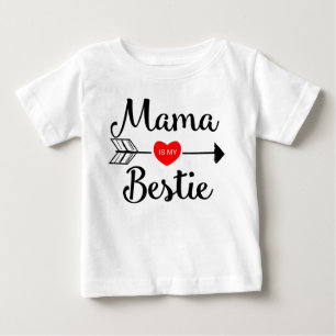 T-shirt Pour Bébé La maman est mon bestie