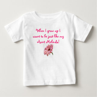 T-shirt Pour Bébé la marguerite rose, quand je me grandis veulent