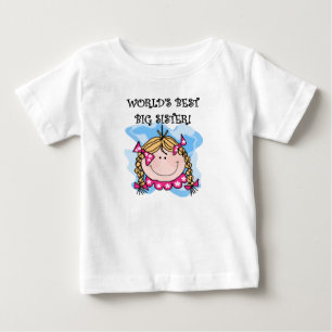 T-shirt Pour Bébé La meilleure grande soeur de Blond World