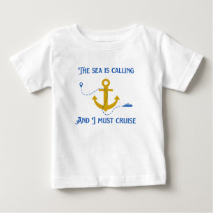 T-shirt Pour Bébé La mer appelle et je dois croiser