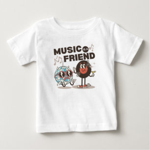 T-shirt Pour Bébé La musique est un ami bébé T-shirt
