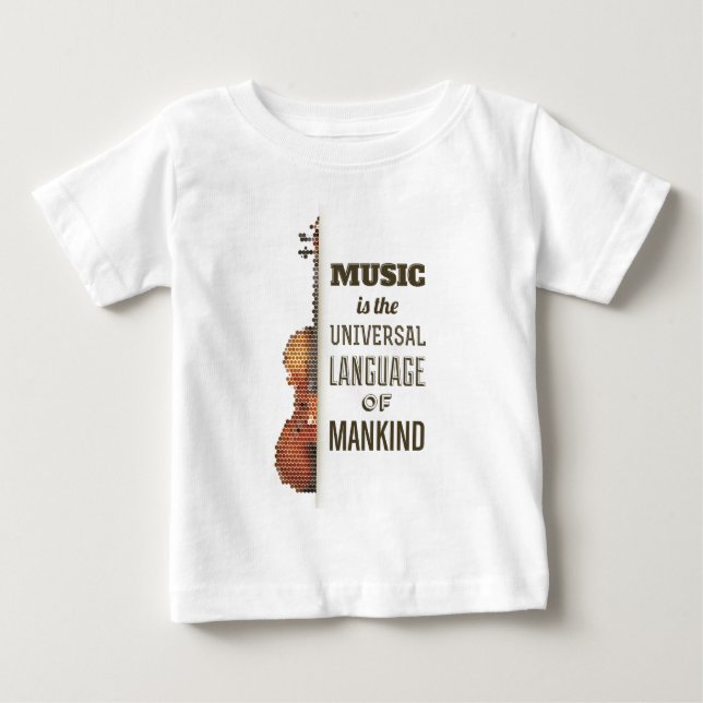 T-shirt Pour Bébé La musique La langue universelle | Ruffle Tee (Devant)