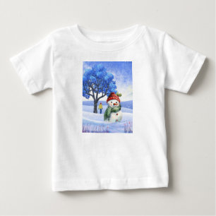 T-SHIRT POUR BÉBÉ LA NEIGE S'AMUSERA EN HIVER
