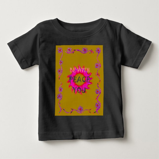 T-shirt Pour Bébé La Paix Inspirante Soyez Avec Vous Design Vector A (Devant)