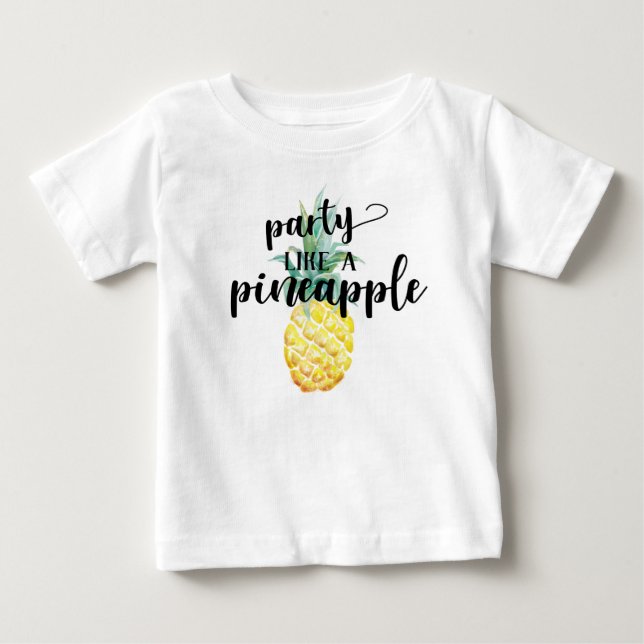 T-shirt Pour Bébé La partie aiment une chemise d'ananas (Devant)