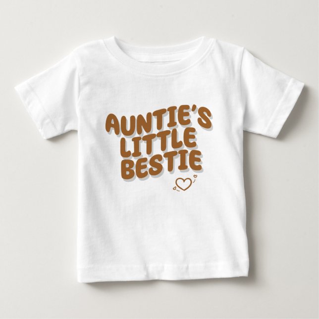 T-shirt Pour Bébé La petite bestie de Tante (Devant)