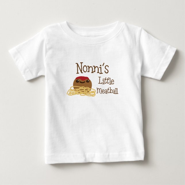 T-shirt Pour Bébé La petite boule de viande de Nonni (Devant)