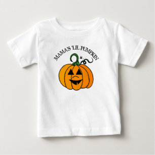 T-shirt Pour Bébé La petite chemise d'Halloween de maman Citrouille