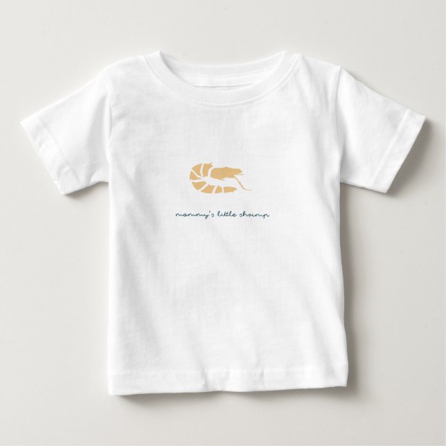 T-shirt Pour Bébé la petite crevette de la maman (Devant)