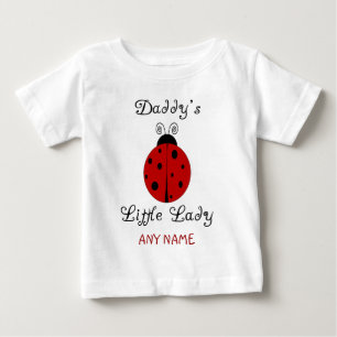 T-shirt Pour Bébé La petite dame de papa ! Design Ladybug