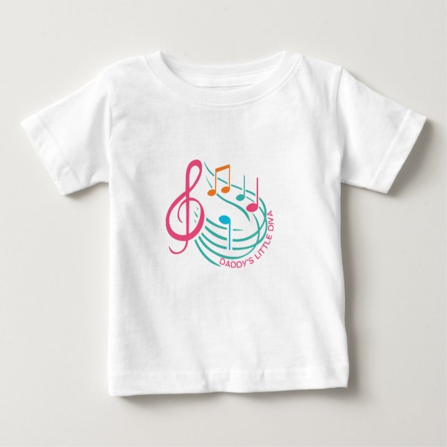 T-shirt Pour Bébé La petite diva de papa (Devant)