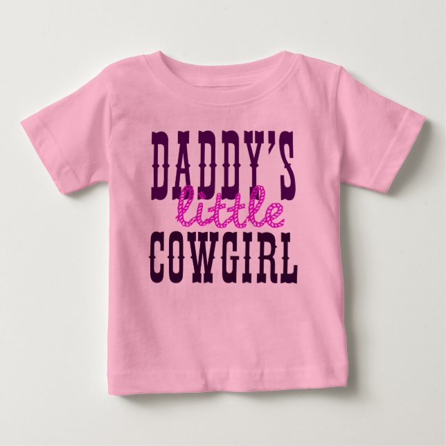 T-shirt Pour Bébé La petite fille de papa (Devant)