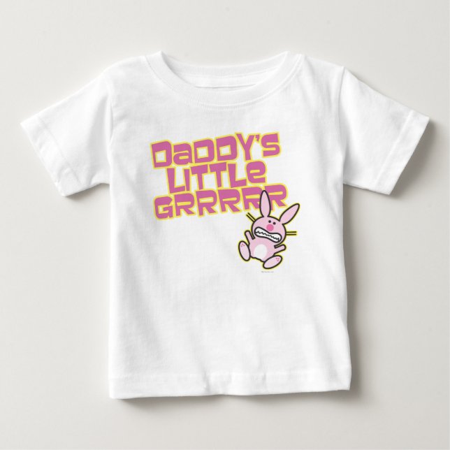 T-shirt Pour Bébé La petite fille de papa (Devant)