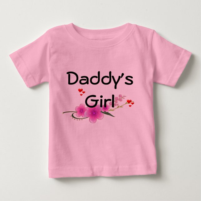 T-shirt Pour Bébé La petite fille de papa à manches longues (Devant)