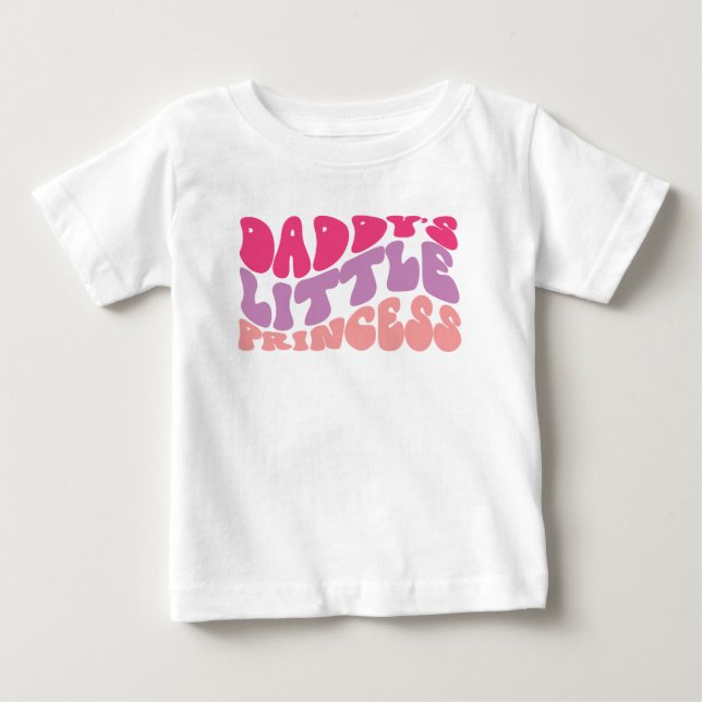 T-shirt Pour Bébé La petite princesse à papa (Devant)