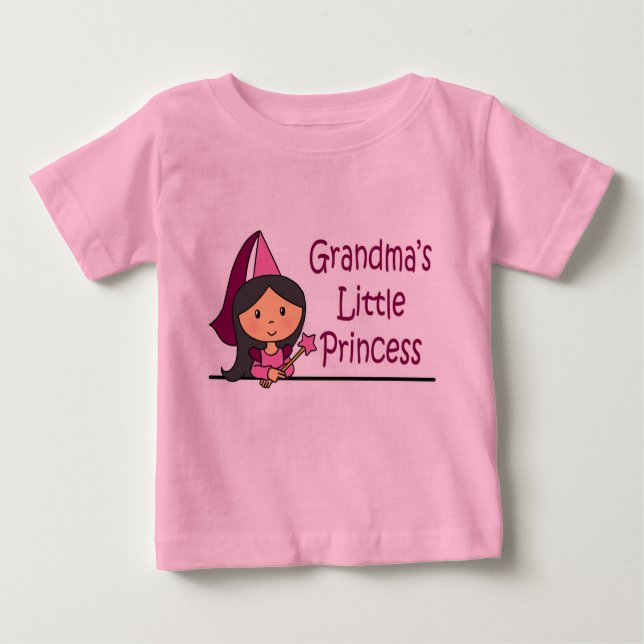 T-shirt Pour Bébé La petite princesse de grand-mère (Devant)